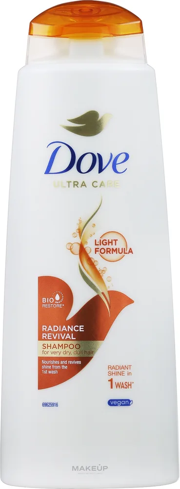 Шампунь для блеска и сияния волос Dove Nutritive Solutions Radiance Revival с маслом арганы, 400 мл