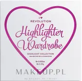 Палетка хайлайтеров для лица I Heart Revolution Highlighter Wardrobe — фото 2