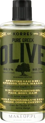 Масло для тела, лица и волос Korres Pure Greek Olive 3 in 1 питательное с оливковым маслом 100 мл