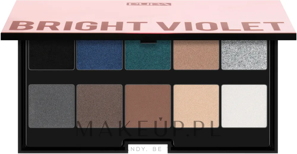 Палетка теней для век Pupa Make Up Stories Palette десять оттенков, матовые, бархатистые и металлические финиши, 15,5 г, оттенок 004 - Cosmic Queen