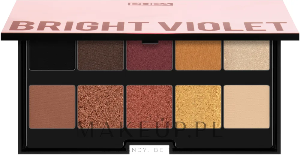 Палетка теней для век Pupa Make Up Stories Palette десять оттенков, матовые, бархатистые и металлические финиши, 15,5 г, оттенок 002 - Hot Flame