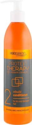 Восстанавливающий кондиционер с кератиновым комплексом Prosalon Protein Therapy + Keratin Complex Rebuild Conditioner, 1000 г