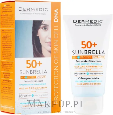 Крем для лица солнцезащитный Dermedic Sunbrella SPF50+ для жирной и комбинированной кожи 50 г