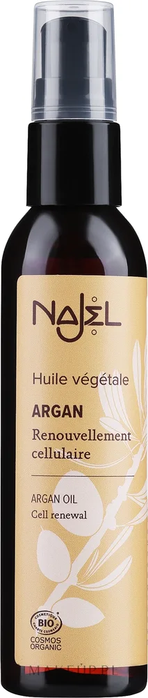 Аргановое масло Najel Organic Argan Oil для тела и волос 80 мл