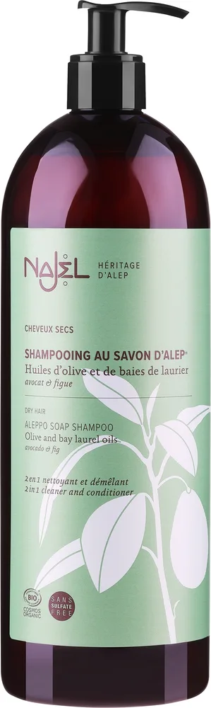 Шампунь-кондиционер 2 в 1 Najel Aleppo Soap с алеппским мылом для сухих волос, 500 мл