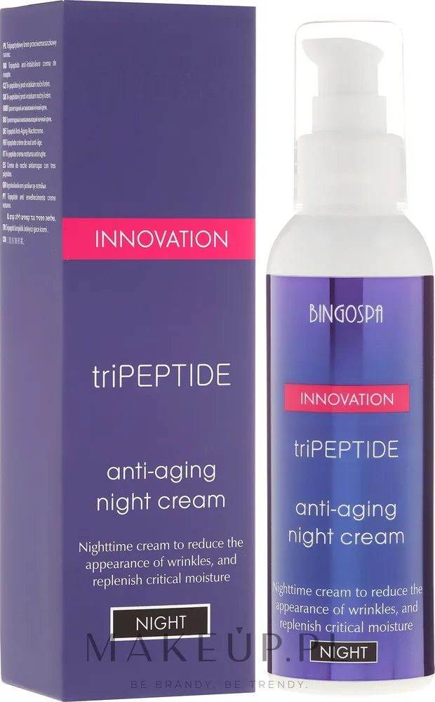 Крем для лица BingoSpa Innovation TriPeptide ночной против морщин с пептидами 135 г