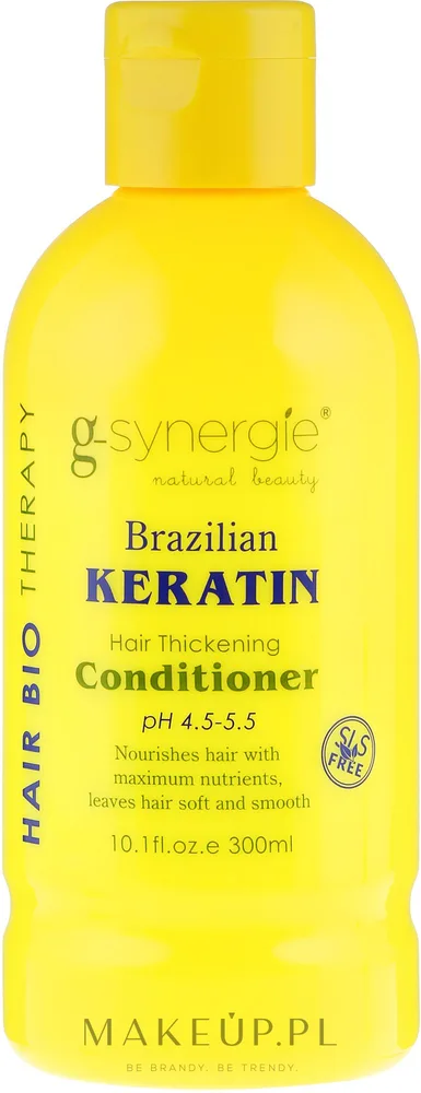 Кератиновый кондиционер для увеличения объёма волос G-synergie Brazilian Keratin с аргановым маслом, 300 мл