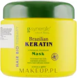 Маска для волос G-synergie Brazilian кератиновая, для повреждённых ломких волос, кератин, протеины пшеницы, риса, сои, 500 мл — фото 1