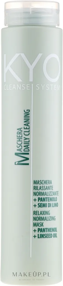 Маска для волос Kyo Cleanse System нормализующая, для ежедневного ухода, пантенол, льняное масло, для мягкости и блеска