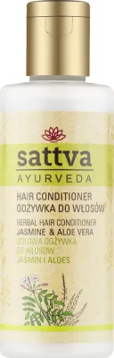 Травяной кондиционер для волос с жасмином и алоэ вера Sattva Herbal Conditioner Jasmine Aloe Vera, 210 мл