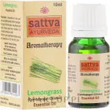 Эфирное масло лемонграсса Sattva Ayurveda для ароматерапии, массажа и ухода за жирной кожей 10 мл — фото 1