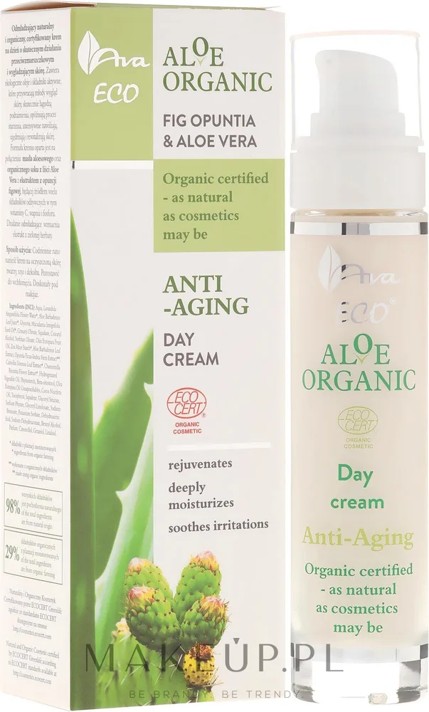 Крем для лица AVA Laboratorium Eco Aloe Organic дневной с опунцией и алоэ 50 мл