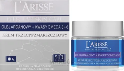 AVA Laboratorium AVA Laboratorium L’Arisse Effective Skin Care 5D - Крем для лица AVA L'Arisse против морщин с аргановым маслом омега-3 и 6 для зрелой кожи 65+ 50 мл