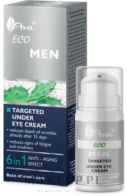 Крем для кожи вокруг глаз AVA Laboratorium Eco Men с аргирелином и экстрактом опунции, для мужчин, 15 мл