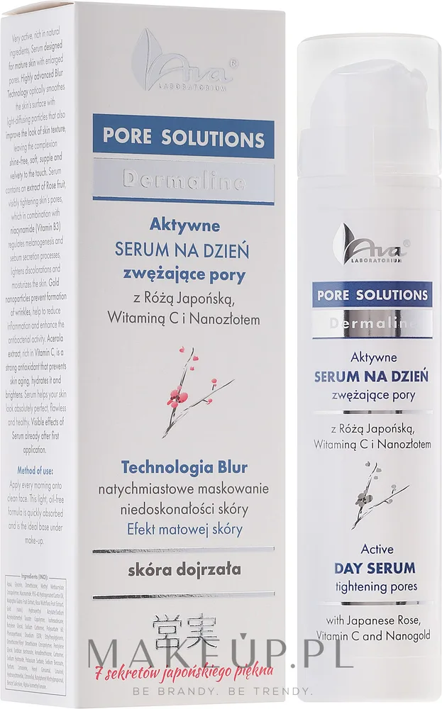 AVA Laboratorium AVA Laboratorium Pore Solutions Dermoprogram - Сыворотка для лица AVA Pore Solutions активная дневная для сужения пор с ниацинамидом и золотом 50 мл