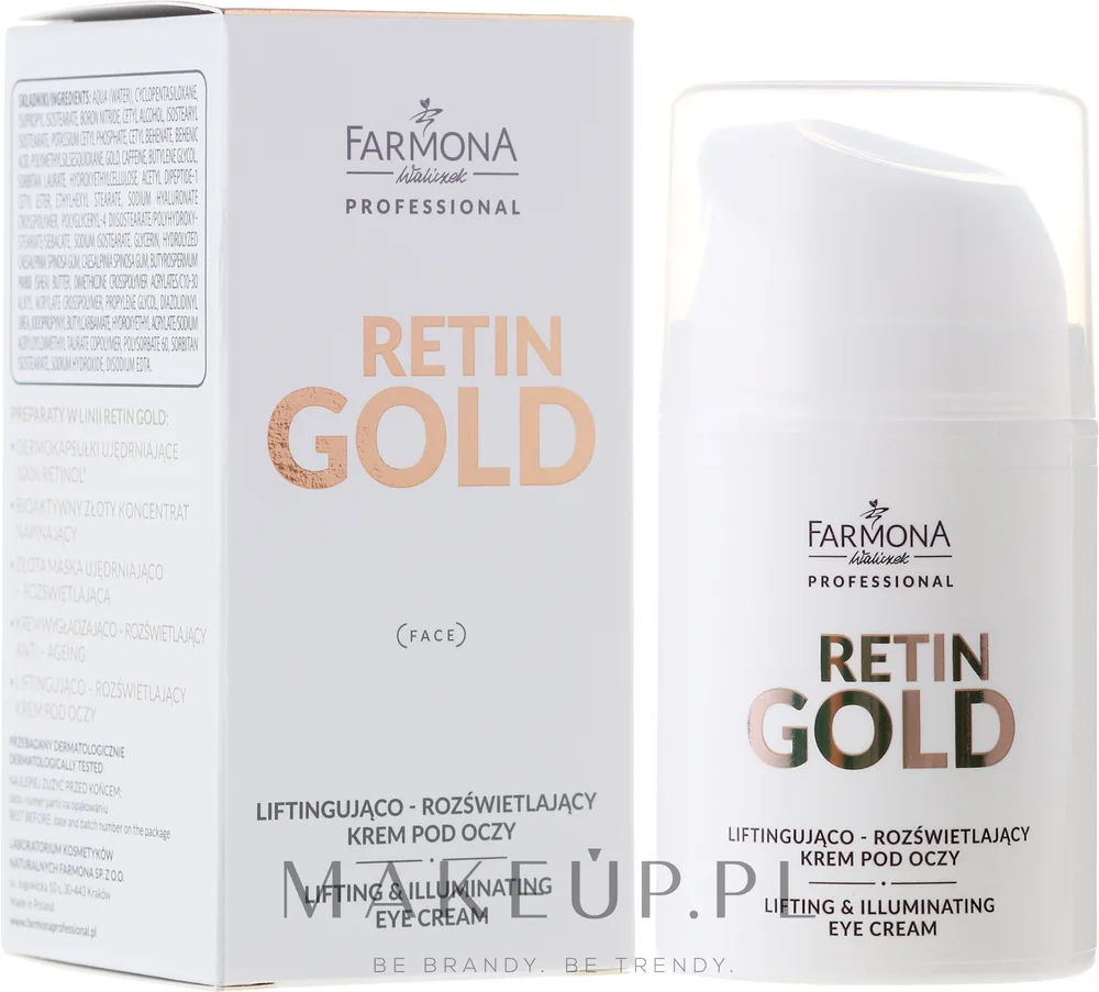 Крем для области вокруг глаз Farmona Professional Retin Gold для зрелой кожи с сияющим финишем 50 мл
