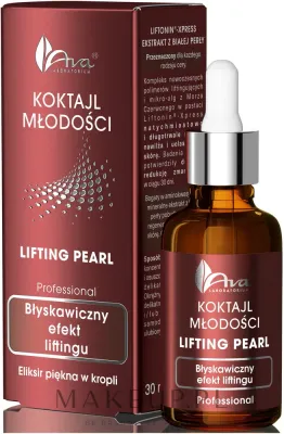 AVA Laboratorium AVA Laboratorium Professional Koktajl młodości Lifting Pearl - Эликсир для лица AVA Professional Lifting Pearl с гидролизатом жемчуга морской солью и экстрактом водоросли для зрелой кожи 30 мл