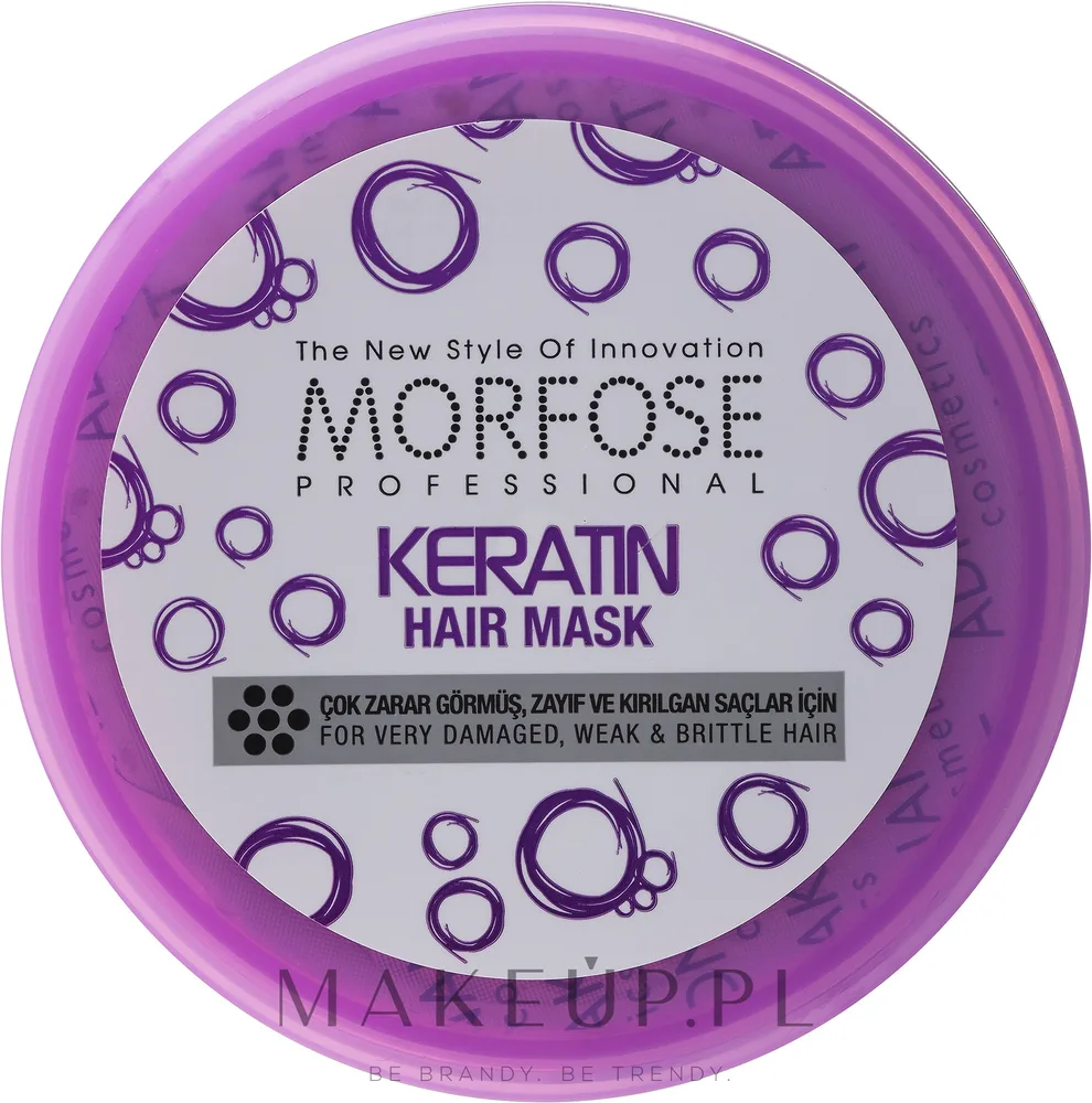Маска для волос Morfose Buble Keratin кератиновая, протеины кукурузы, пшеницы, сои, 500 мл