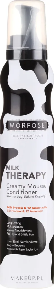 Молочный кондиционер-пена для волос Morfose Milk Therapy Mousse Conditioner с протеинами молока, 200 мл
