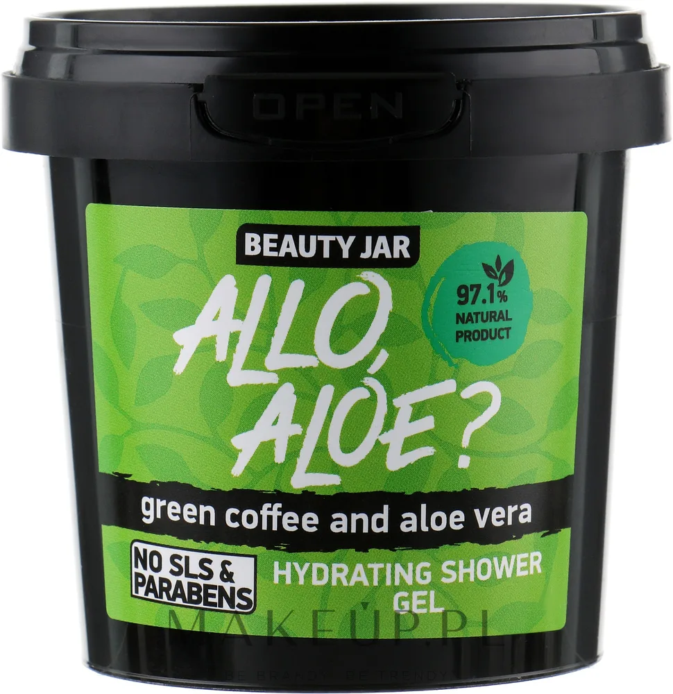 Гель для душа увлажняющий с зелёным кофе и алоэ Beauty Jar Allo, Aloe? Hydrating Shower Gel, 250 мл