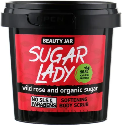 Скраб для тела Beauty Jar Sugar Lady смягчающий с дикой розой и сахаром, 180 г