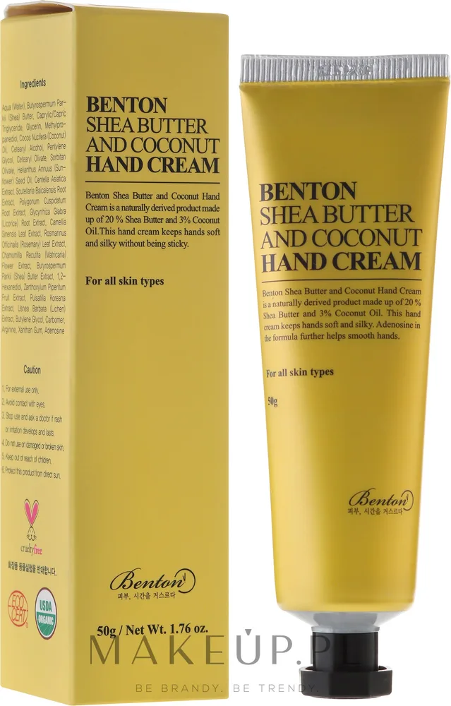 Крем для рук Benton Shea Butter & Coconut с маслом ши и кокосом питательный 50 г