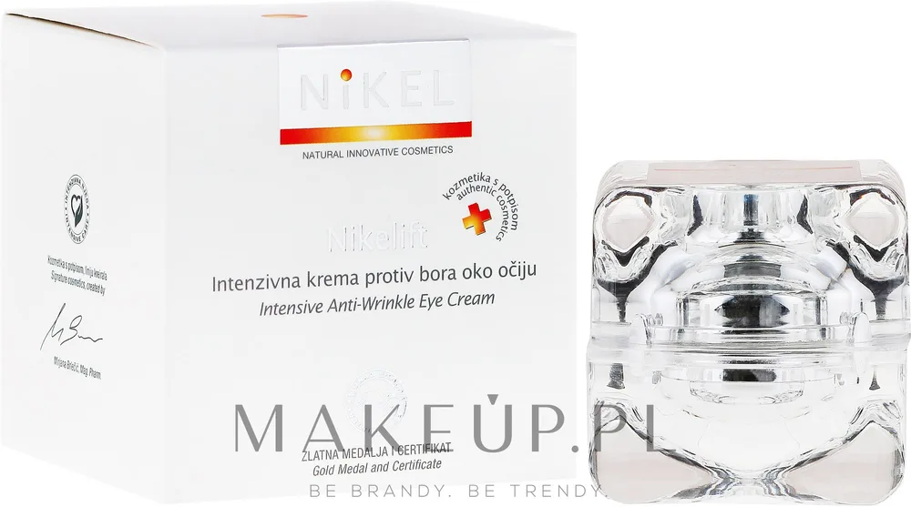 Крем для кожи вокруг глаз Nikel Nikelhidris Intensive Moisturising с эффектом лифтинга, с экстрактом каштана и мёдом, 15 мл