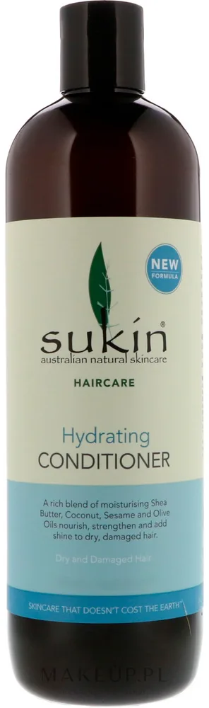 Увлажняющий кондиционер для сухих и повреждённых волос Sukin Hydrating Conditioner с маслом ши и оливы, 500 мл/ Сьюкин