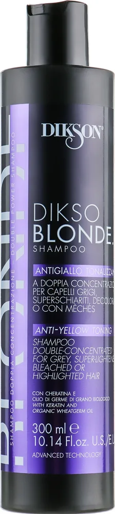Шампунь Dikson Dikso Blonde против жёлтых оттенков для блонда и седых волос, 1000 мл