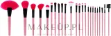 Набор профессиональных кистей для макияжа Tools For Beauty розовый 24 шт — фото 1