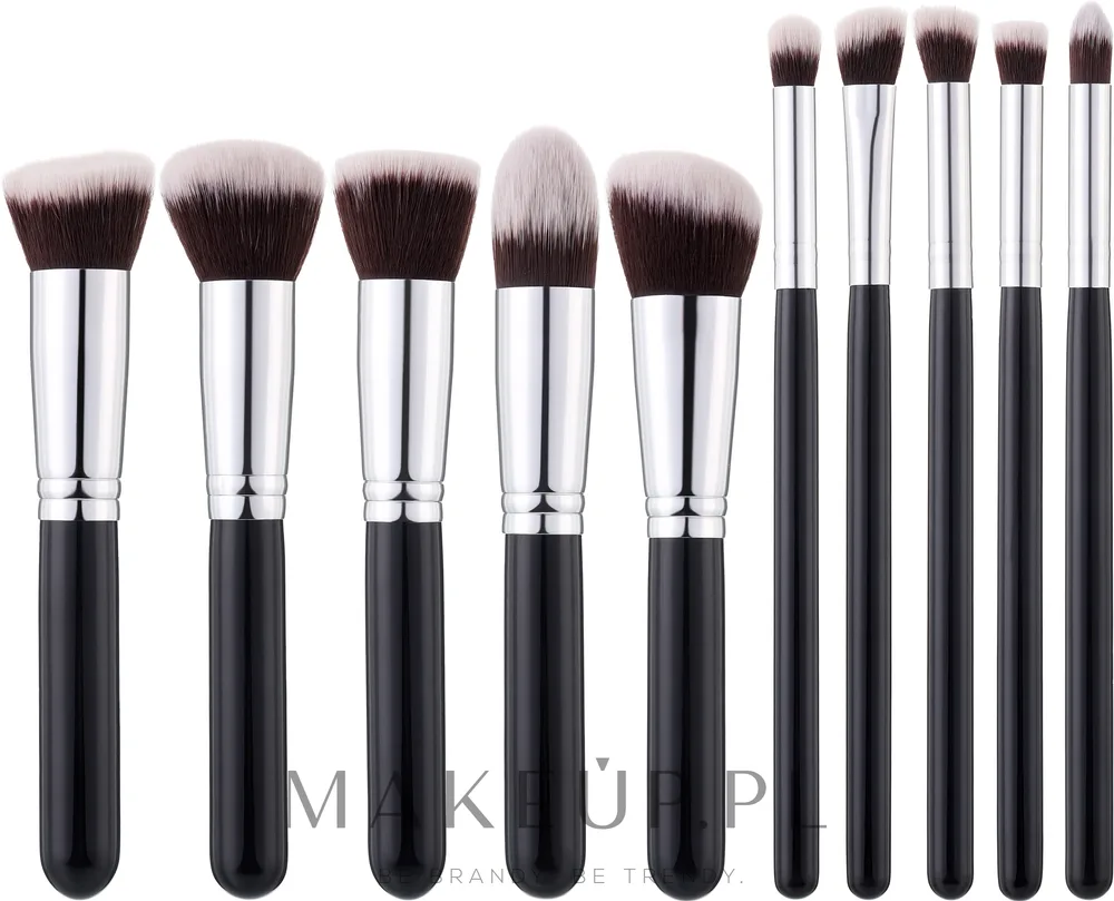 Набор кистей для макияжа Tools For Beauty в чехле 10 шт. разной толщины