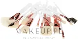 Набор кистей для макияжа Tools For Beauty 18 шт. бело-золотой — фото 2