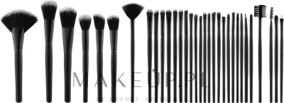 Набор профессиональных кистей для макияжа Tools For Beauty 32 шт. чёрный с чехлом