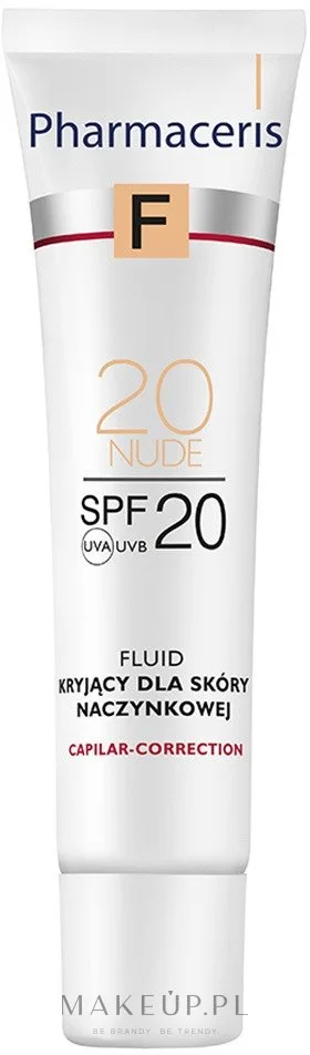 Тональный флюид Pharmaceris F Capilar-Correction для кожи с покраснениями SPF 20, 30 мл, оттенок 20 - Nude