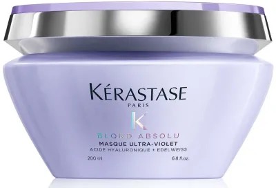 Маска для волос Kerastase Blond Absolu Ultra Violet для осветлённых волос, против желтизны, гиалуроновая кислота, эдельвейс, 200 мл
