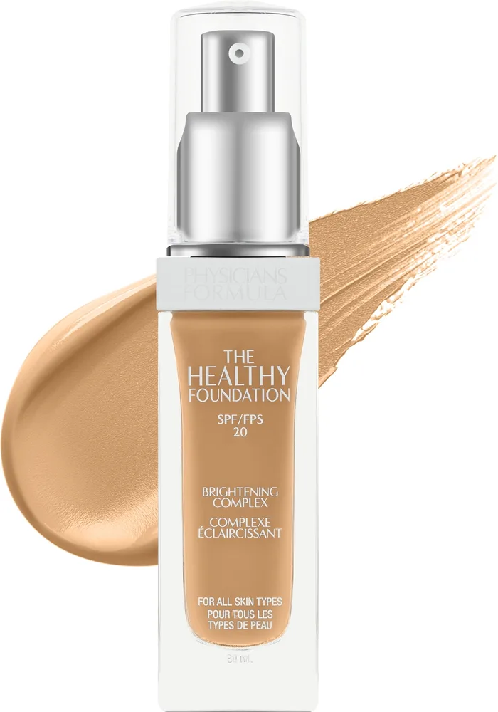 Тональная основа Physicians Formula The Healthy Foundation сияющая SPF 20, 30 мл, оттенок MN3