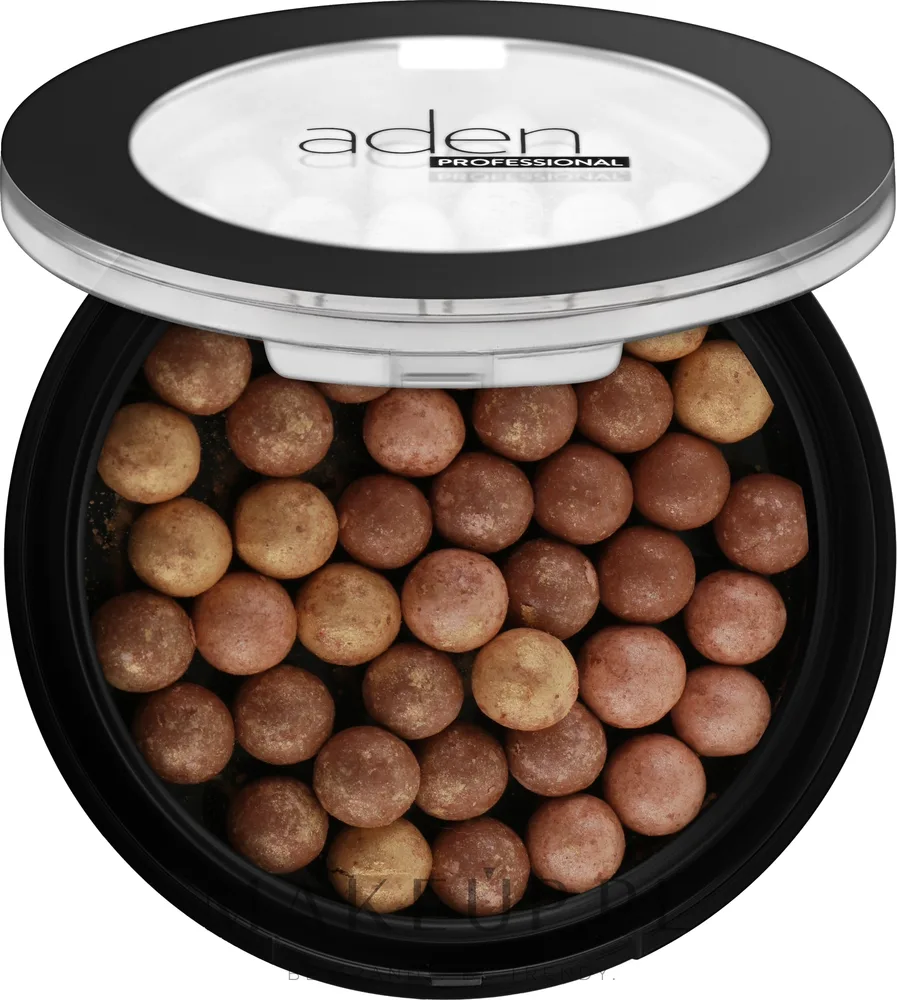 Бронзирующая пудра в шариках Aden Cosmetics Powder Pearls, 21 г, оттенок 03 - Almond