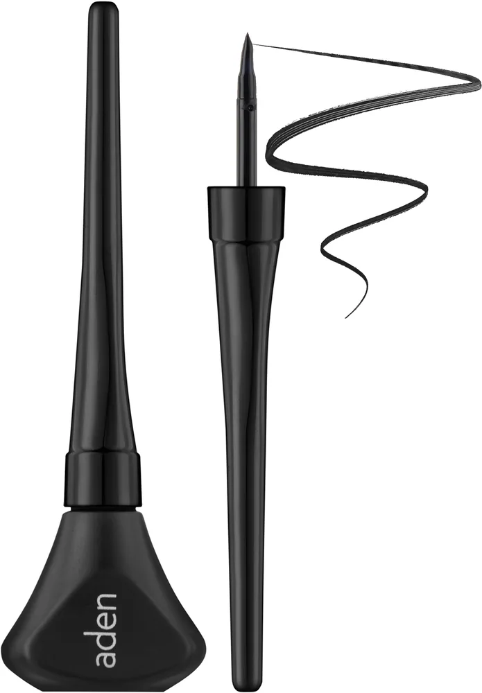 Подводка для глаз Aden Cosmetics Dipliner жидкая, оттенок Black