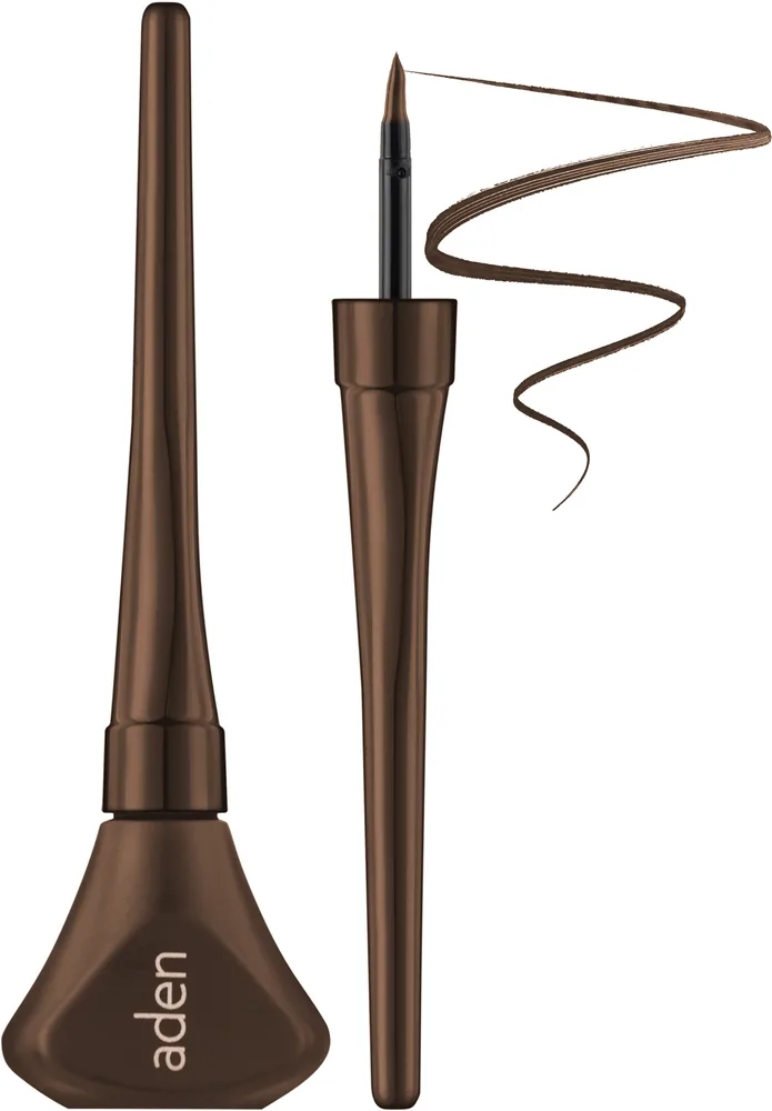 Подводка для глаз Aden Cosmetics Dipliner жидкая, оттенок Brown