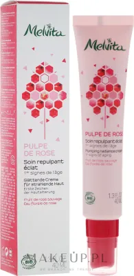 Крем для лица Melvita Pulpe de Rose Plumping Radiance с водой розы придающий сияние 40 мл