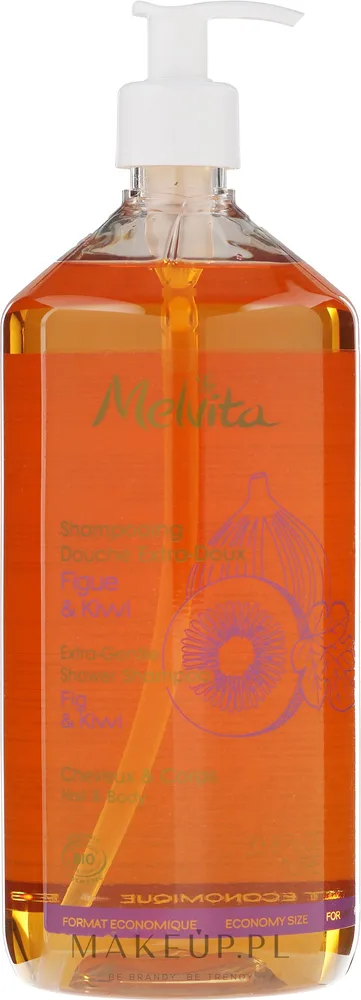 Деликатный шампунь для волос и тела Инжир и киви Melvita Fig & Kiwi Extra-Gentle Shower Shampoo, 1000 мл