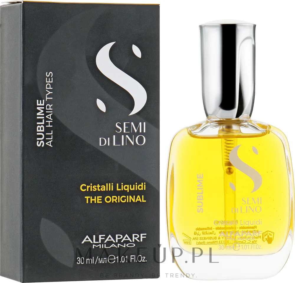 Придающая блеск сыворотка для волос Alfaparf Semi di Lino Sublime Cristalli Liquidi, 15 мл