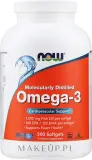 БАД Now Foods / Omega-3 1000 мг, рыбий жир, 180 EPA/120 DHA, 90-500 шт — фото 1
