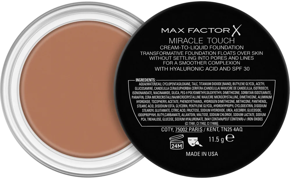 Тональный крем Max Factor Miracle Touch Skin Perfecting выравнивающий SPF 30, 11.5 г, оттенок 70 - Natural