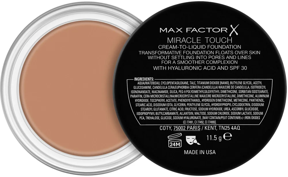 Тональный крем Max Factor Miracle Touch Skin Perfecting выравнивающий SPF 30, 11.5 г, оттенок 55 - Blushing Beige
