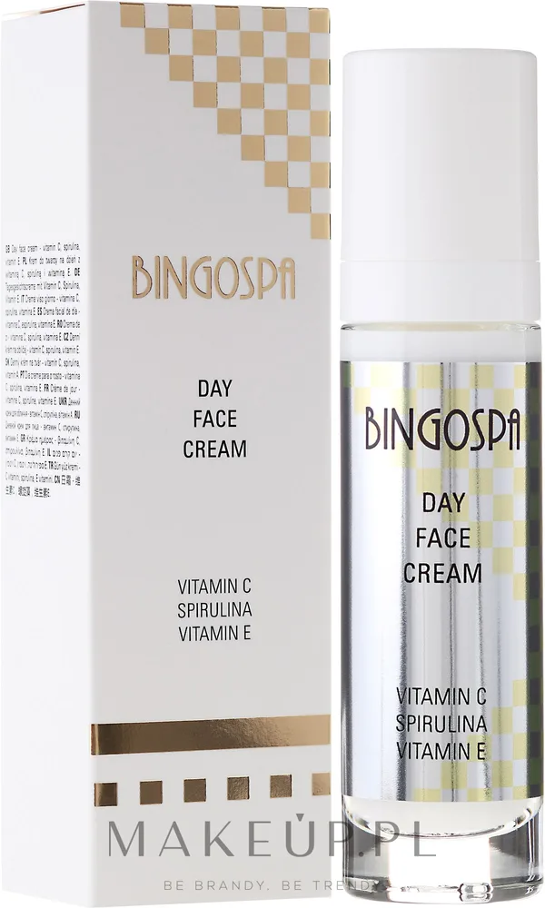 Крем для лица BingoSpa дневной с витаминами C и E и спирулиной 50 г