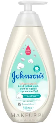 Жидкость для купания и мытья тела 2 в 1 для детей с 1-го дня жизни Johnson's Baby CottonTouch, 500 мл