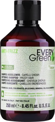 Шампунь EveryGreen Anti-Frizz для сухих, кудрявых волос против пушистости, 250 мл