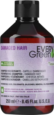 Шампунь EveryGreen Damaged Hair Regenerating для повреждённых волос, без силиконов