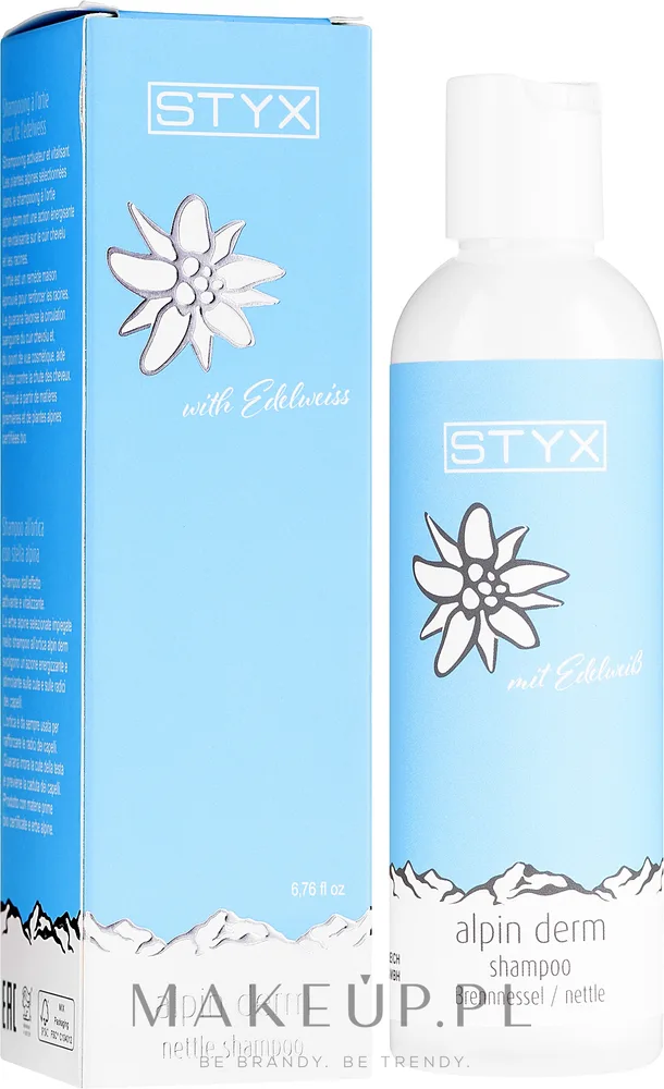 Шампунь Styx Naturcosmetic Alpin Derm с крапивой, гуараной и козьим молоком от выпадения, 200 мл